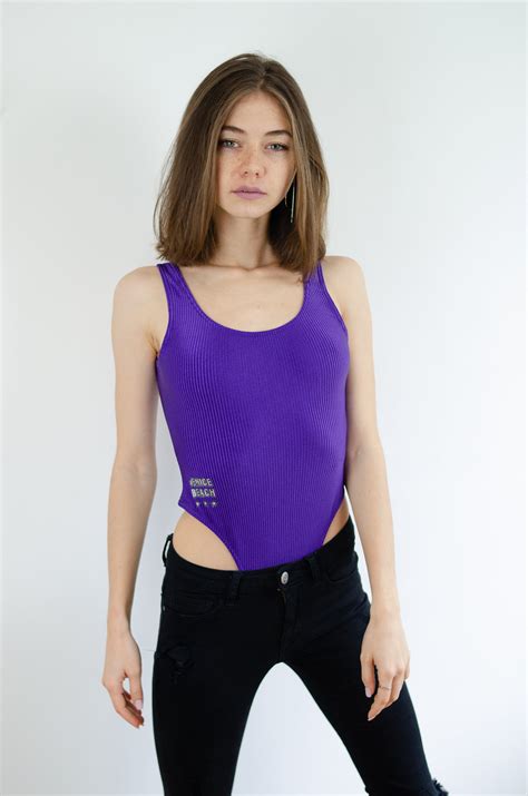 Venice Beach Bodysuit Bikini Violet Vintage Womens One Piece Etsy