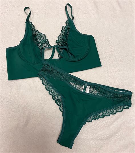 Emerald Green Lingerie Set Etsy