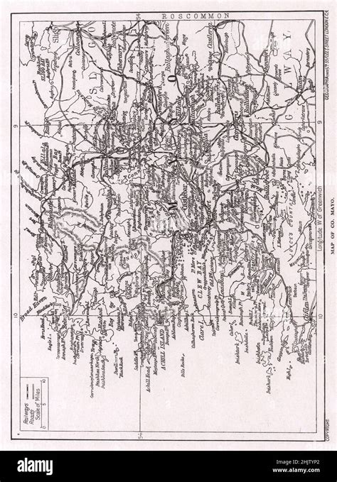 Map of Co. Mayo. County Mayo (1913 Stock Photo - Alamy