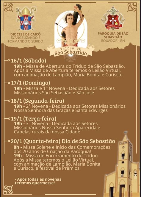 Programa O Completa Do Tr Duo De S O Sebasti O Participe