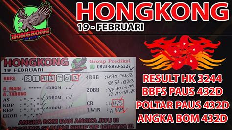 Prediksi Hk Februari Bocoran Togel Hongkong Malam Ini Rumus