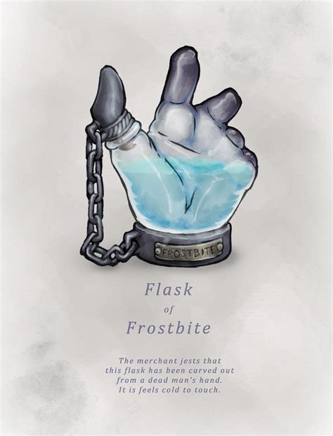 Inktober Flask Of Frostbite By Mistymiasma On Deviantart Flask