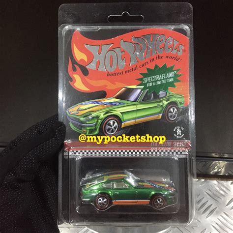 RESERVED Hot Wheels DATSUN 240Z Spectraflame Green W Z Whiz Tampo 2013 Hotwheels HWC