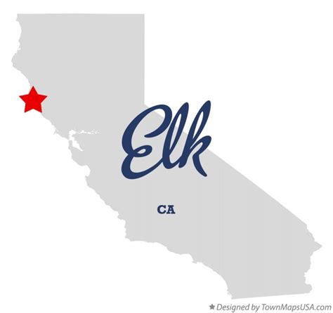 Map of Elk, CA, California