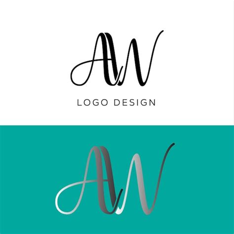 Premium Vector Aw Initial Letter Logo Design