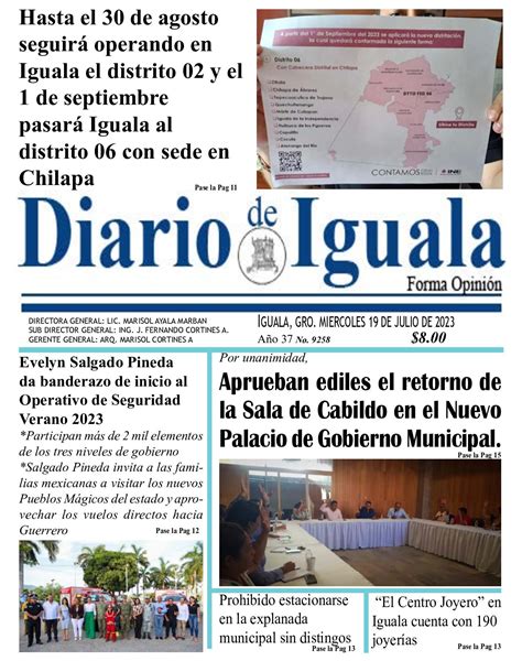 Calaméo Miercoles 19 De Julio De 2023 Diario De Iguala