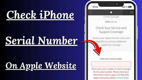 How To Check Iphone Serial Number In Apple Website Youtube