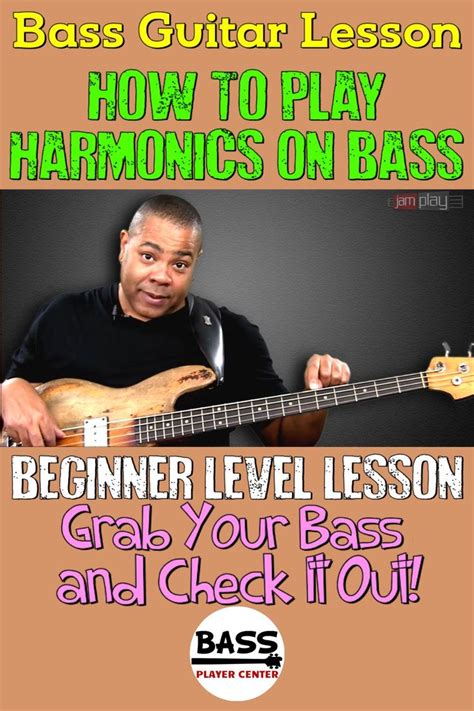 Beginner Bass Guitar Lesson How To Play Harmonics On Bass Bass Guitar Lessons Bass Guitar