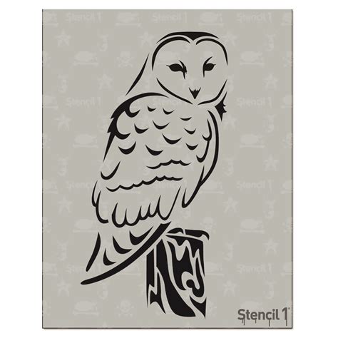 Barn Owl Stencil 85″x11″ Stencil 1