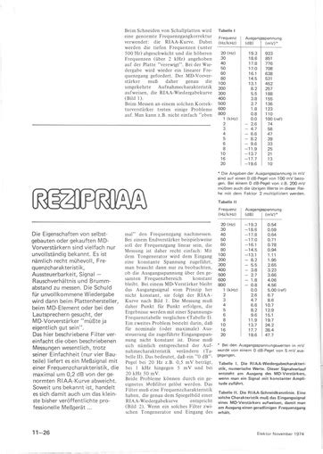 Rezipriaa Riaa Filter Widerst Nde Kondensatoren Elektor