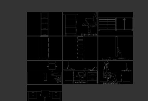 Mobilier De Bureau Dans Autocad T L Chargement Cad Gratuit Kb