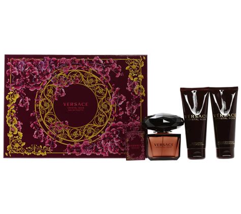 Versace Crystal Noir 4 Piece Gift Set QVC