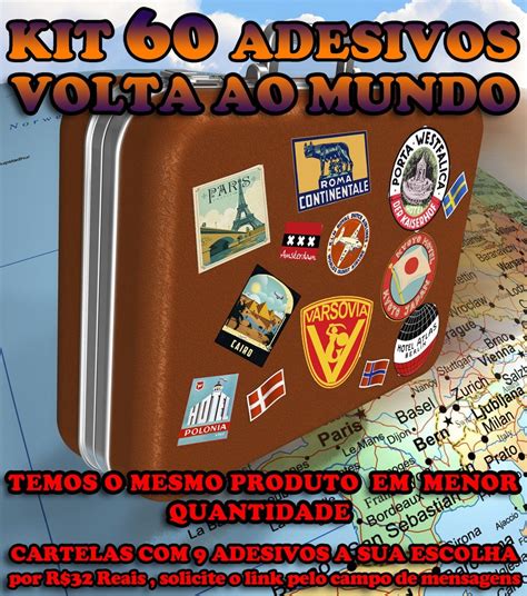 Adesivos Para Malas De Viagens - Adesivos De Viagens Vintage Para Malas, Bolsas, Baús Retrô ...