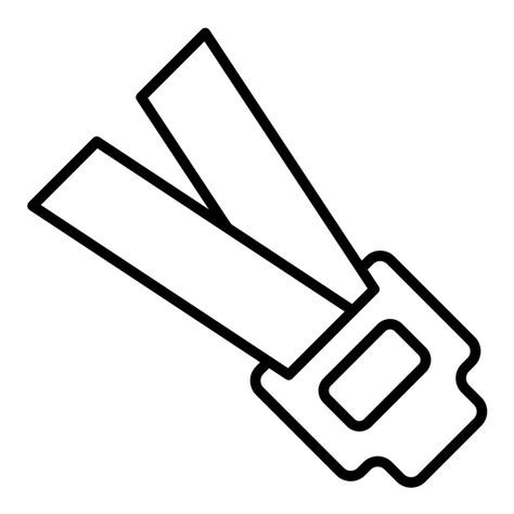 Seat Belt Line Icon 14811305 Vector Art At Vecteezy