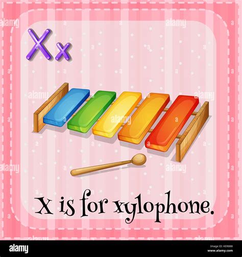 Illustration Of An Alphabet X Is For Xylophone Stock Vector Art