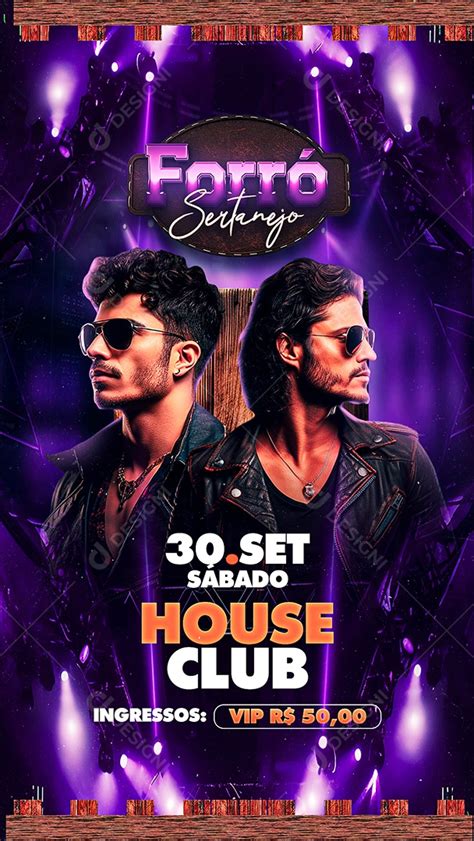 Story Flyer Forró Sertanejo House Club Social Media PSD Editável