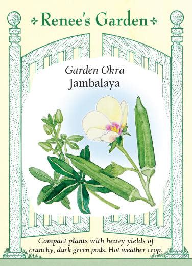 Jambalaya Okra Seed Packet Grimms Gardens