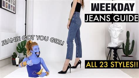 The Ultimate Try On Guide To Women S Weekday Jeans Every Style 2019 Youtube