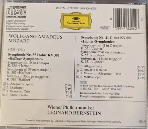 Mozart Symphonien Nos Weiner Philharmoniker Kaufen Auf