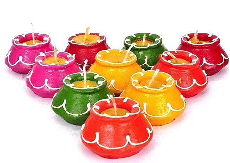 Buy Eyuvaa Label Decorative Matki Diya For Puja Hrs Burning Handmade