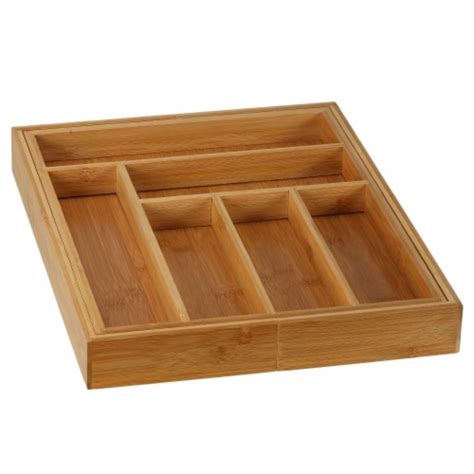 Adawe Store Al Badawy Expandable Bamboo Kitchen Drawer Organizer Natural 1 Pack Kroger