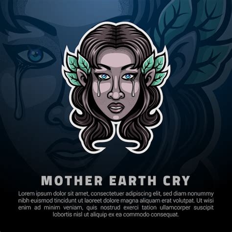 Premium Vector Mother Earth Crying Vector Illustration