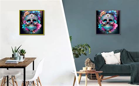 Amazon Igoodom Skull Flower Diamond Painting Kits For Adults