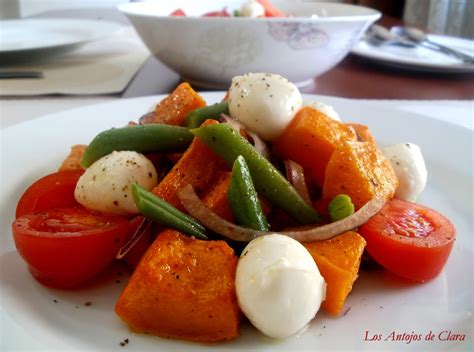 Los Antojos De Clara Ensalada De Calabaza Asada Con Judías Verdes Y