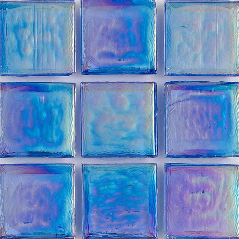 Sodalite Iridescent 1x1 Glass Tile E11 273 02s American Glass Mosaics Aquablu Mosaics