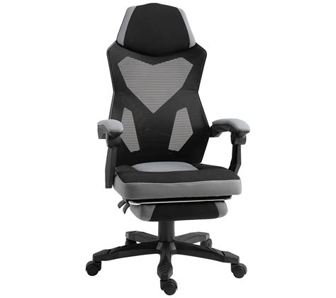 Fauteuil Gaming Inclinable R Glable Avec Repose Pied Tissu Maille