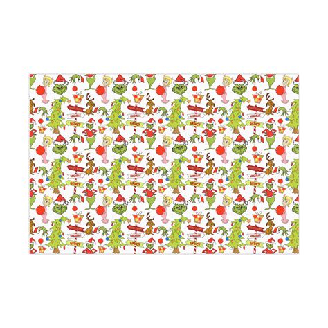 Retro Grin Wrapping Paper, Retro Holiday Gift Wrap, Whoville Christmas