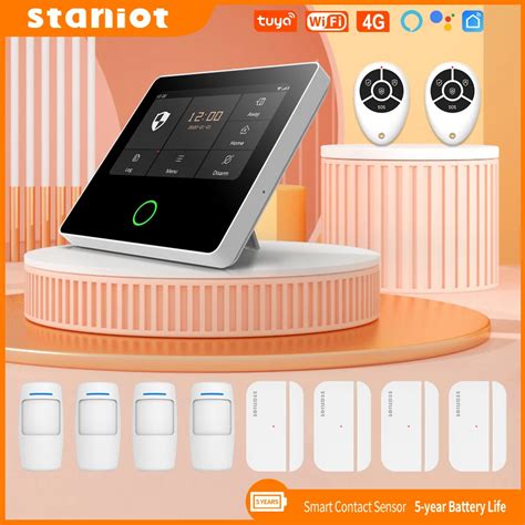 Staniot Tuya Smart Wifi 4g Security Alarm System Built In Siren Home Burglar With 5 Year Contact