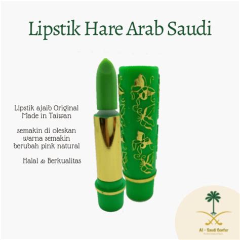lipstick hare lipstik arab bpom hijau  pcs lip arab berubah