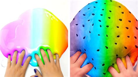 Amazing Videos Satisfying Rainbow Slime Relaxing Slime Asmr Youtube