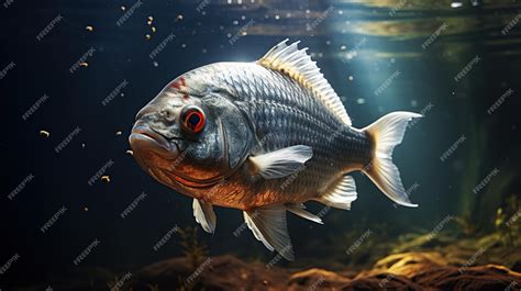 Premium AI Image | Piranha fish underwater killer zombie fish