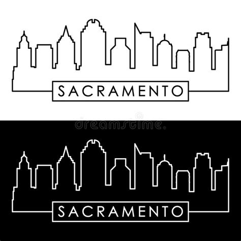 Sacramento skyline stock vector. Illustration of reflection - 65134511