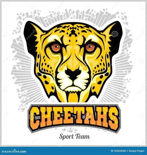 cheetahs head mascot emblem  sport team vector illustration