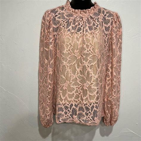 Wayf Erika Puff Sleeve Lace Top Size Small Product Depop