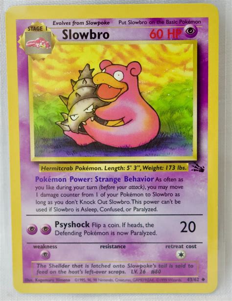 Slowbro Near Mint Unplayed Regular Unlimited Uncommon Fossil