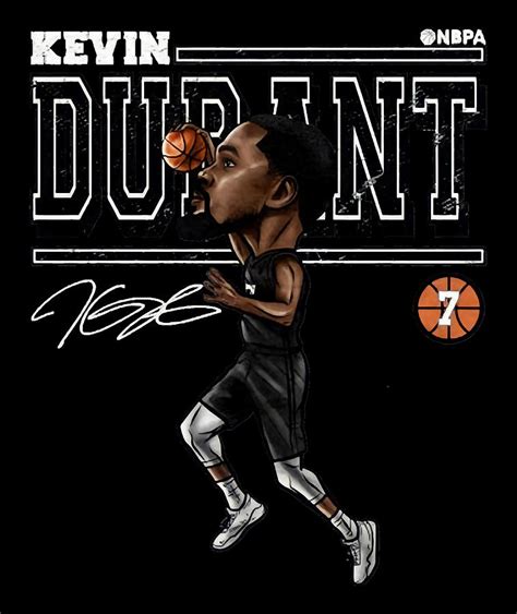 Kevin Durant cartoon Digital Art by Kelvin Kent | Pixels