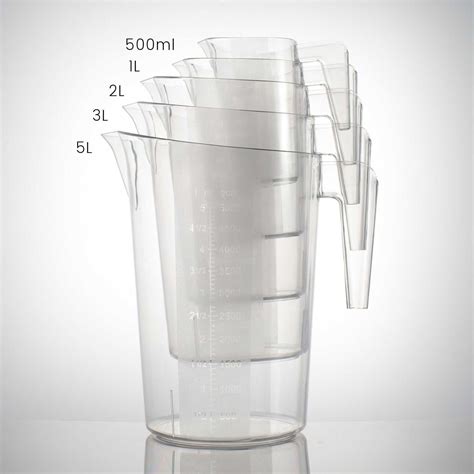 Carina 5 Piece Clear Polycarbonate Measuring Cup Set Small Wares