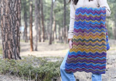 Rolling Hills Ripple Crochet Throw Blanket Mama In A Stitch