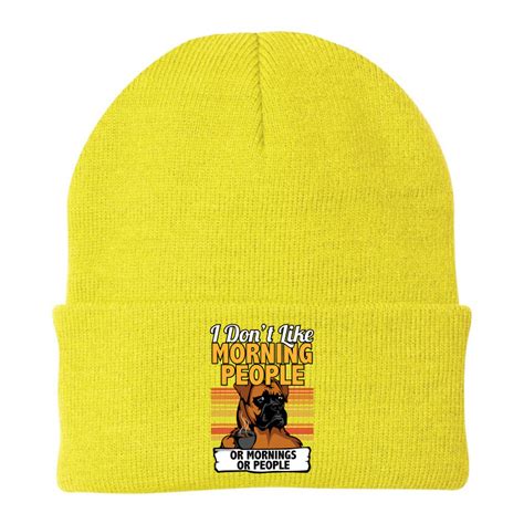 Boxer Dog I Don´t Like Morning People I Funny Boxer 190 Boxers Beanie