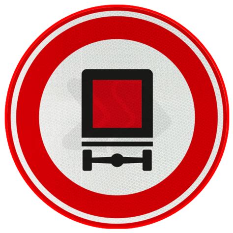 Officieel Verkeersbord Gesloten Voor Voertuigen Met Bepaalde