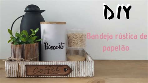 DIY BANDEJA DE PAPELÃO RÚSTICA RECICLANDO PAPELÃO Gisele Souza