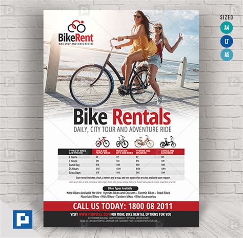 Bike Rental Company Flyer - PSDPixel