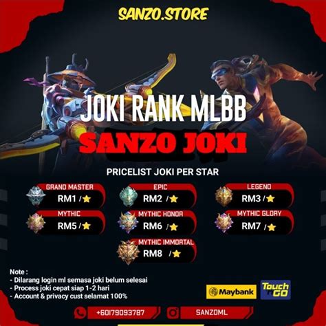 Joki Rank Ml Booster Malaysia Shopee Malaysia