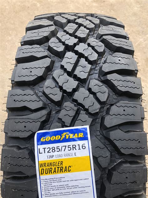 New 285 75r16 Goodyear Duratrac Tires LT285 75R16 Good Year Dura Trac