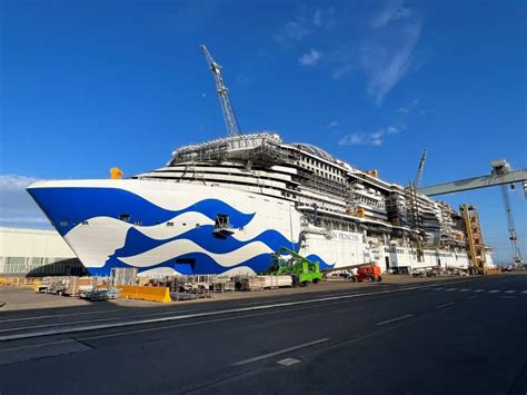 Princess Cruises' Largest Ship Ever Floated Out at the Shipyard