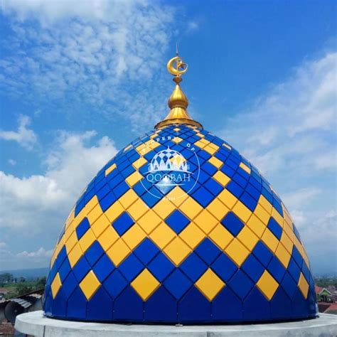 Kubah Masjid Bahan Enamel Galvalum Stainless Gold Dan GRC Di Sorong